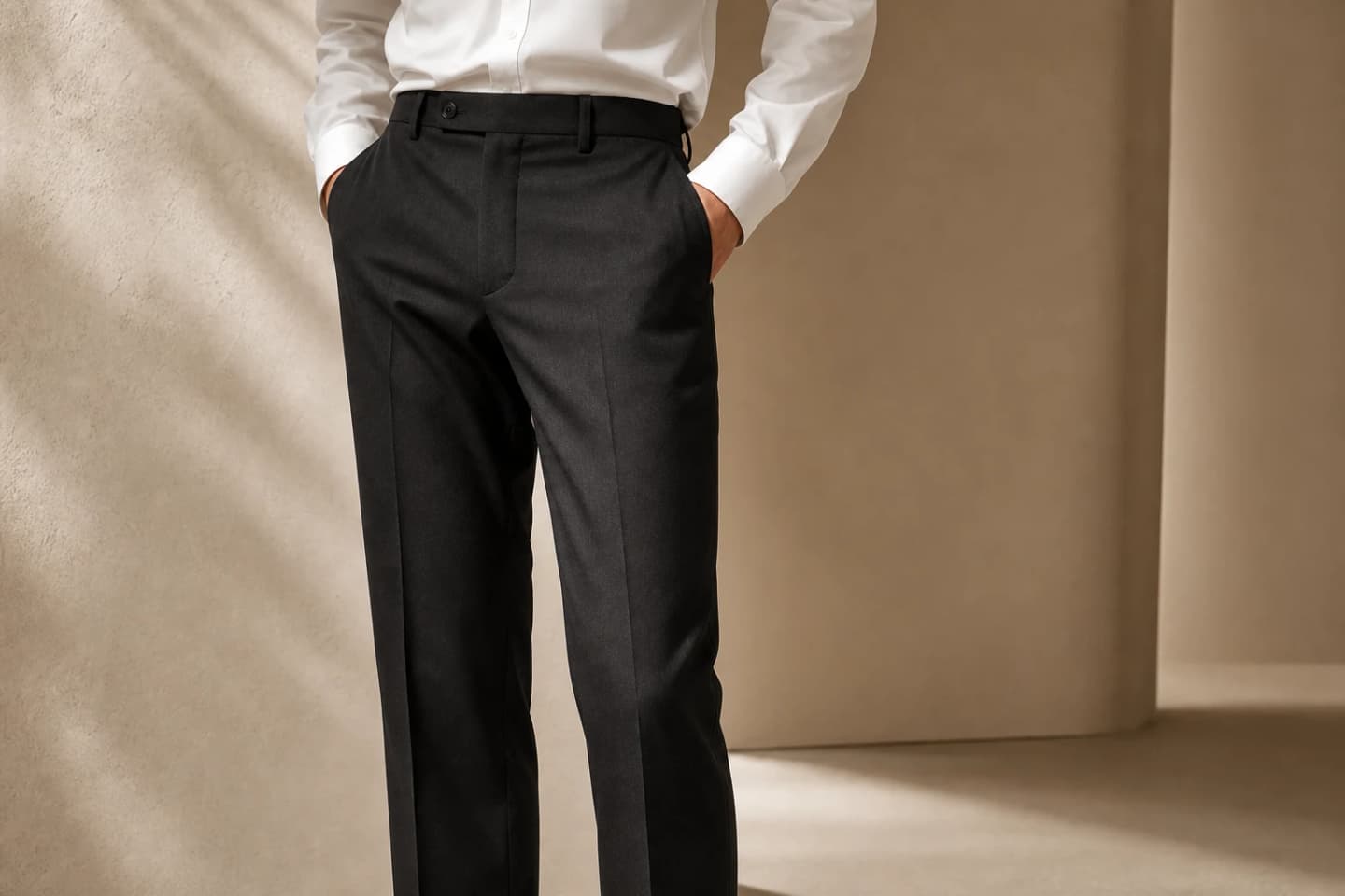 AEVRO tailored trousers styled for workwear